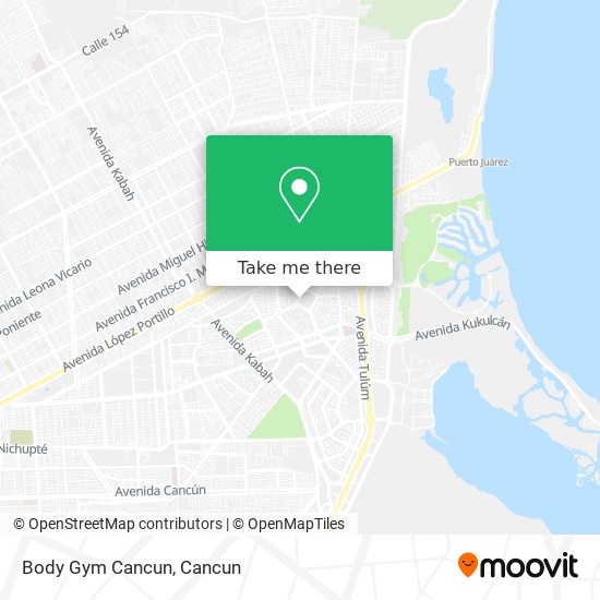 Mapa de Body Gym Cancun