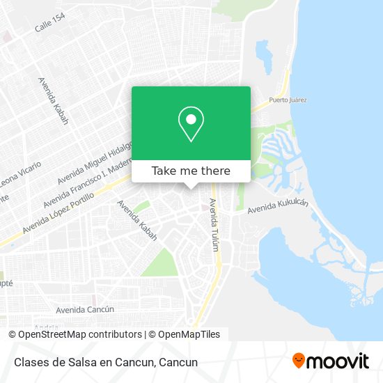 Mapa de Clases de Salsa en Cancun