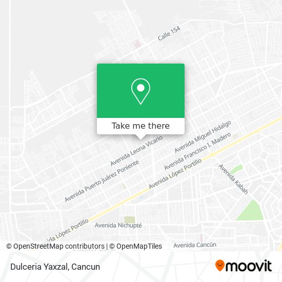 Mapa de Dulceria Yaxzal
