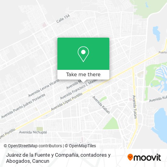 Juárez de la Fuente y Compañía, contadores y Abogados map