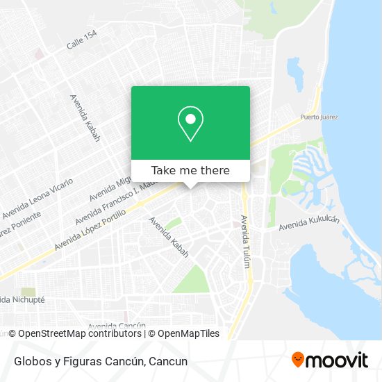 Globos y Figuras Cancún map