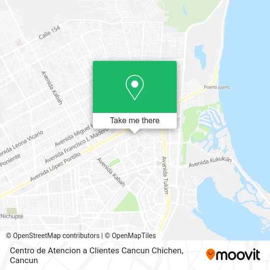 Centro de Atencion a Clientes Cancun Chichen map