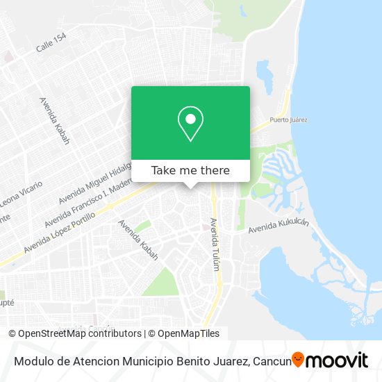 Mapa de Modulo de Atencion Municipio Benito Juarez