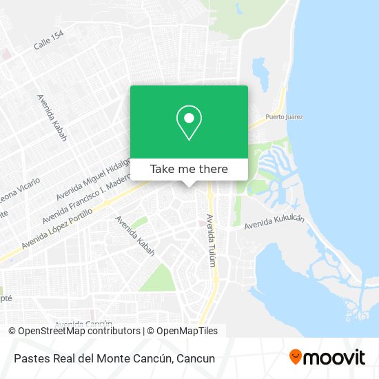 Pastes Real del Monte Cancún map