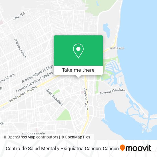 Centro de Salud Mental y Psiquiatría Cancun map