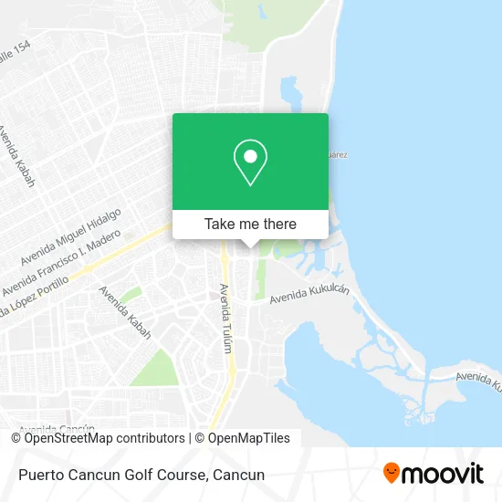 Puerto Cancun Golf Course map