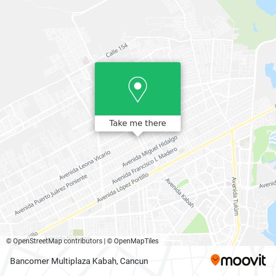 Bancomer Multiplaza Kabah map