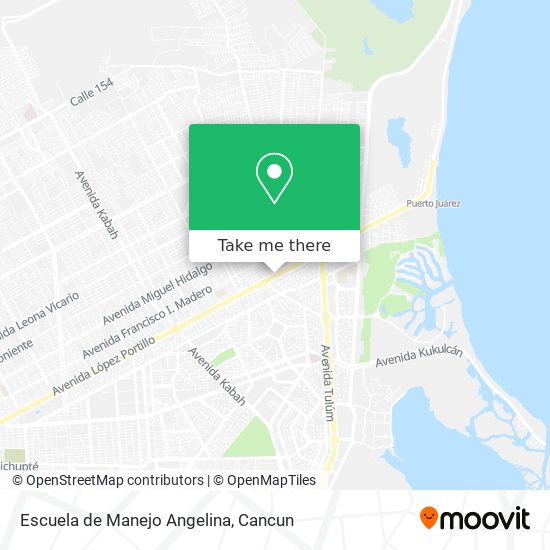 Mapa de Escuela de Manejo Angelina