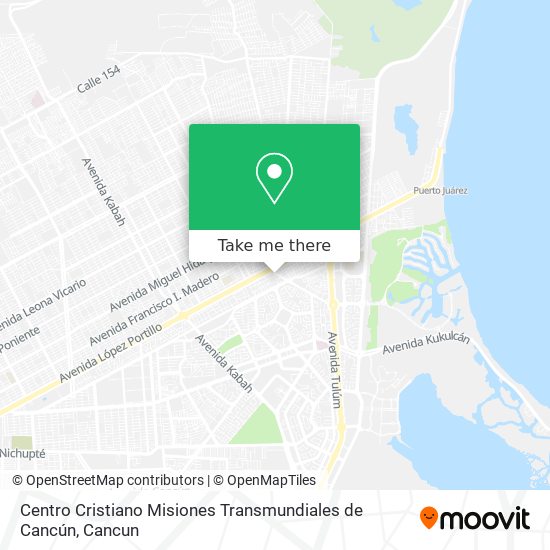 Centro Cristiano Misiones Transmundiales de Cancún map