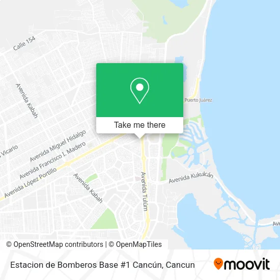 Estacion de Bomberos Base #1 Cancún map