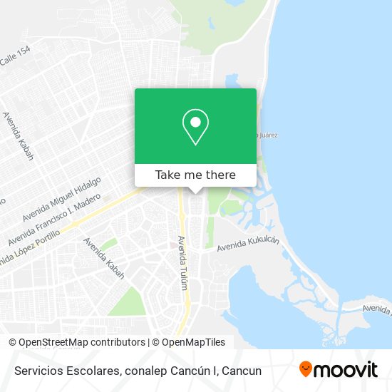 Mapa de Servicios Escolares, conalep Cancún I