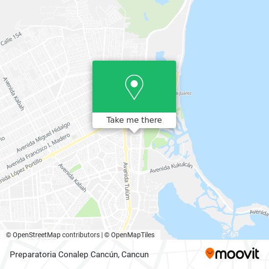 Mapa de Preparatoria Conalep Cancún
