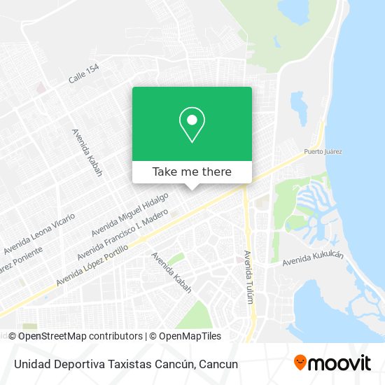 Unidad Deportiva Taxistas Cancún map