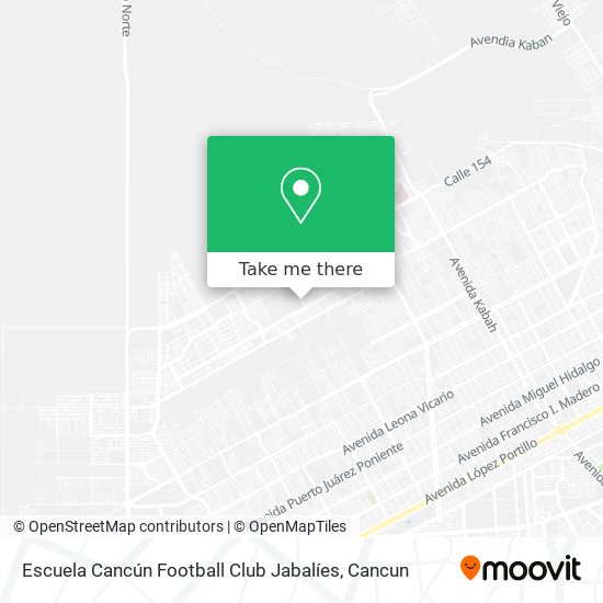 Mapa de Escuela Cancún Football Club Jabalíes