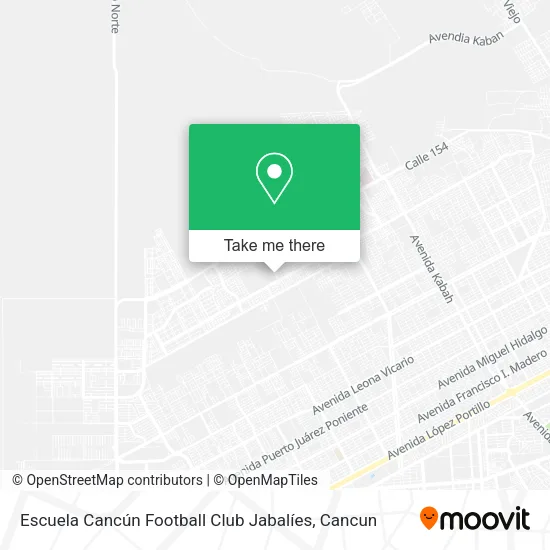 Escuela Cancún Football Club Jabalíes map