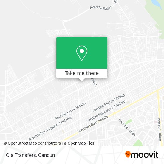 Ola Transfers map