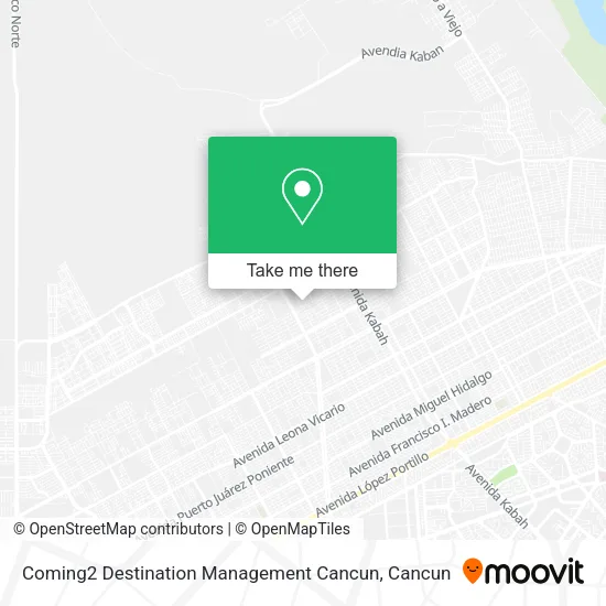 Coming2 Destination Management Cancun map