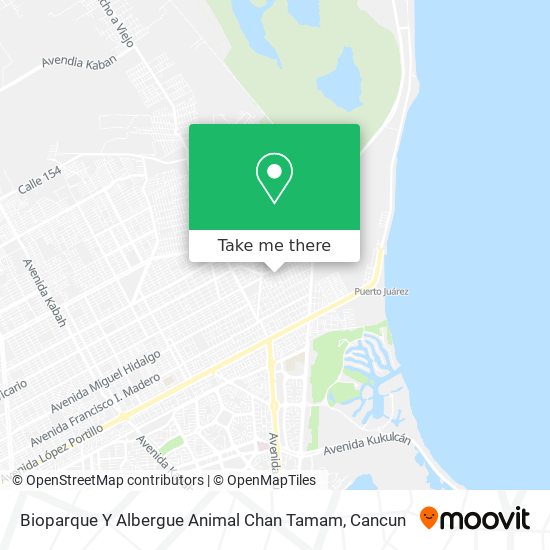 Mapa de Bioparque Y Albergue Animal Chan Tamam