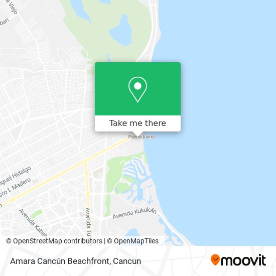 Amara Cancún Beachfront map