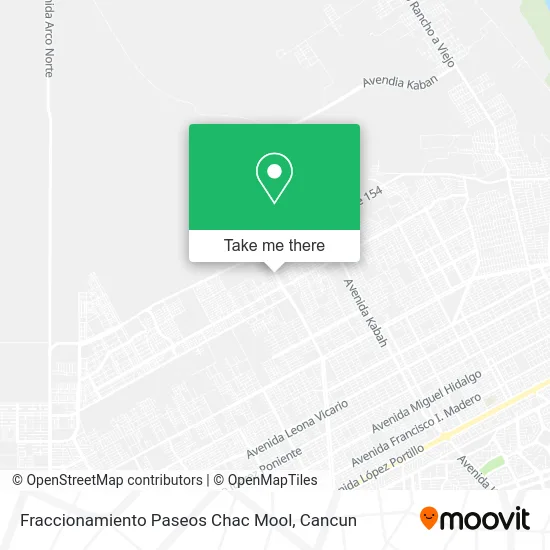Fraccionamiento Paseos Chac Mool map