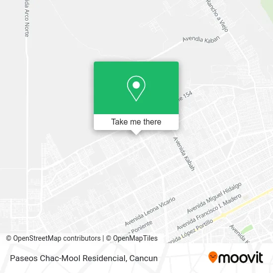 Paseos Chac-Mool Residencial map