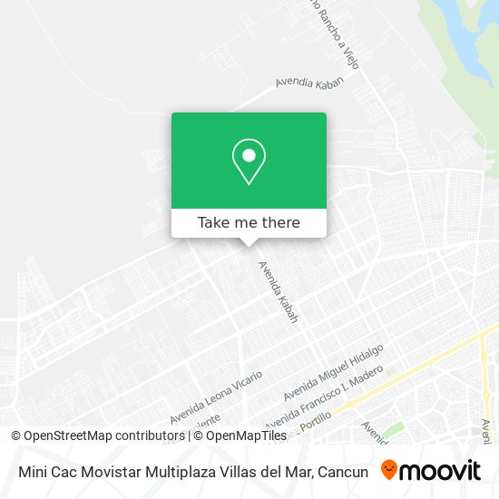 Mapa de Mini Cac Movistar Multiplaza Villas del Mar