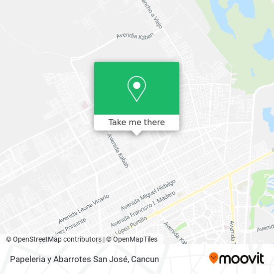 Mapa de Papeleria y Abarrotes San José