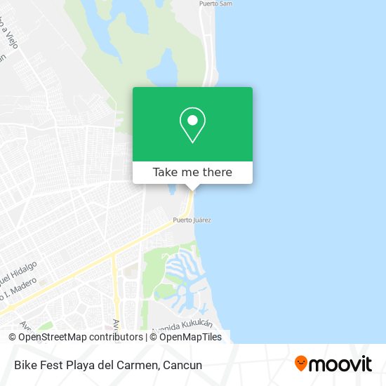 Mapa de Bike Fest Playa del Carmen