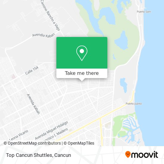 Mapa de Top Cancun Shuttles