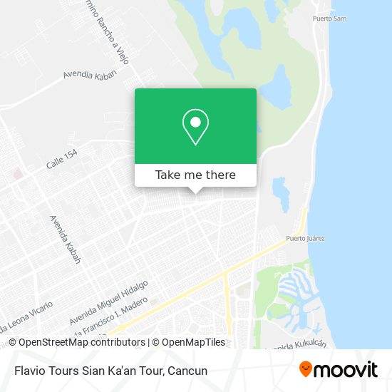 Flavio Tours Sian Ka'an Tour map