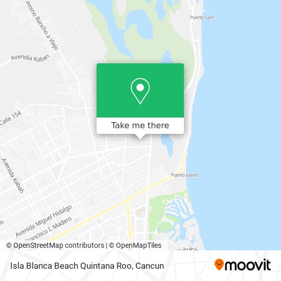 Isla Blanca Beach Quintana Roo map
