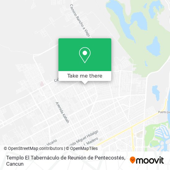 Templo El Tabernáculo de Reunión de Pentecostés map