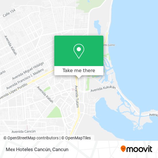 Mapa de Mex Hoteles Cancún
