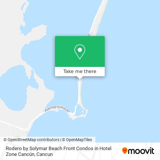 Rodero by Solymar Beach Front Condos in Hotel Zone Cancún map