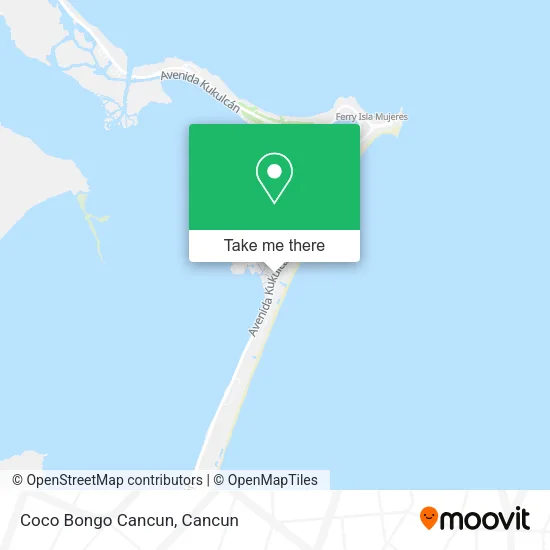 Coco Bongo Cancun map