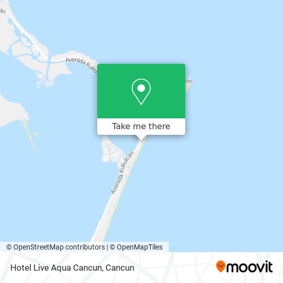 Mapa de Hotel Live Aqua Cancun