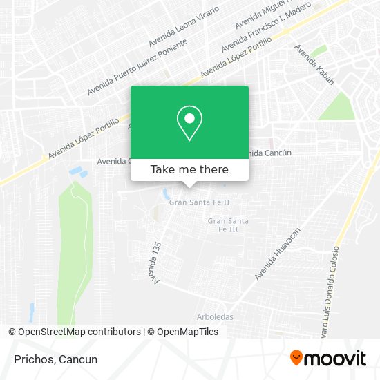 How to get to Prichos in Benito Juárez by Bus?