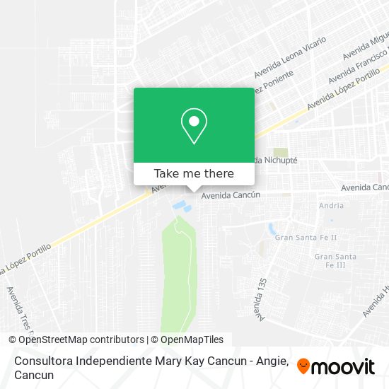Mapa de Consultora Independiente Mary Kay Cancun - Angie