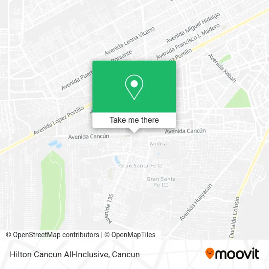 Hilton Cancun All-Inclusive map