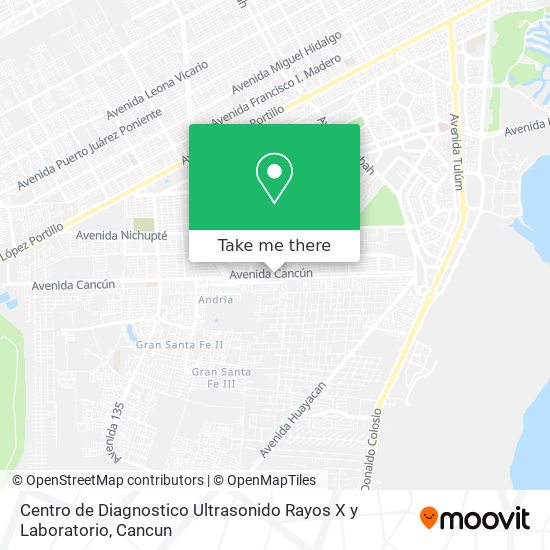 Mapa de Centro de Diagnostico Ultrasonido Rayos X y Laboratorio