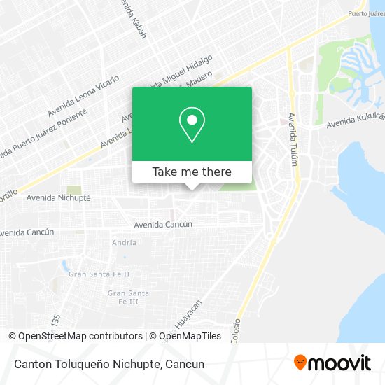 Canton Toluqueño Nichupte map
