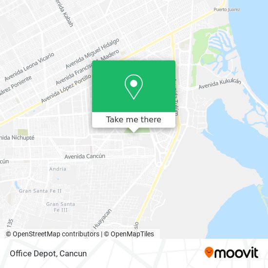 How to get to Office Depot in Benito Juárez by Bus?