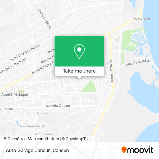 Auto Garage Cancun map