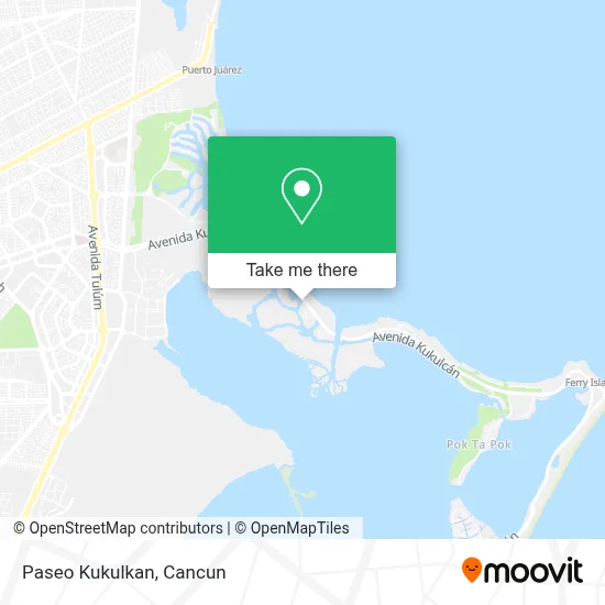 Paseo Kukulkan map