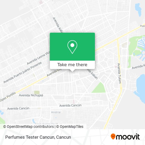 Mapa de Perfumes Tester Cancun