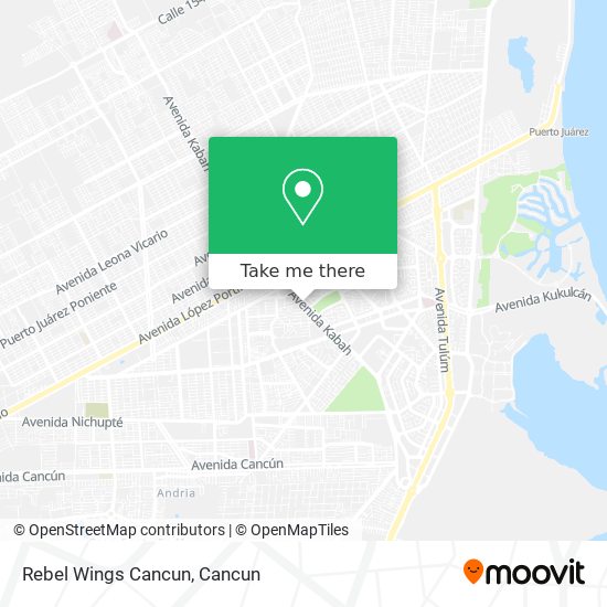 Rebel Wings Cancun map