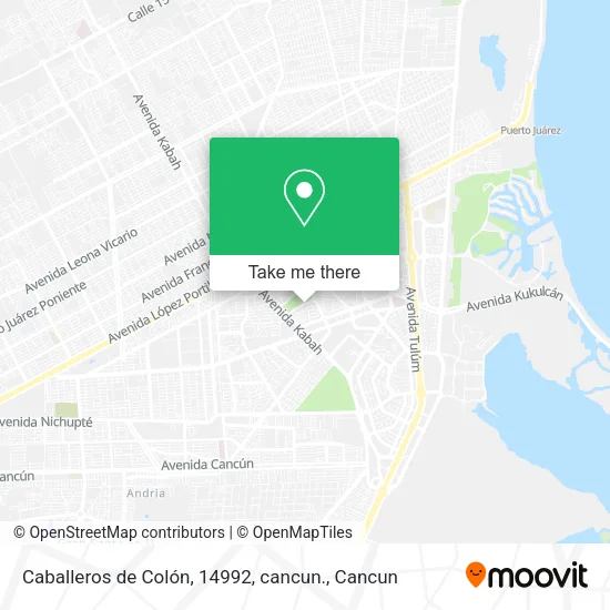 Caballeros de Colón, 14992, cancun. map