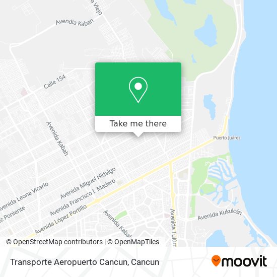 Mapa de Transporte Aeropuerto Cancun