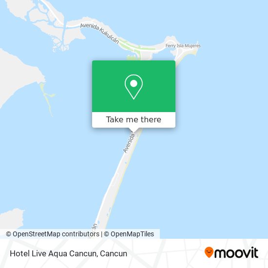 Mapa de Hotel Live Aqua Cancun