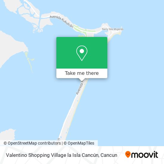 Valentino Shopping Village la Isla Cancún map